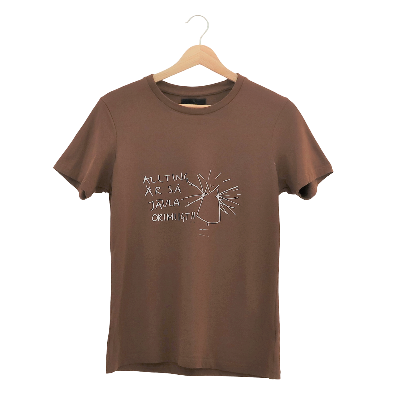 Brun t-shirt, Orimligt, S
