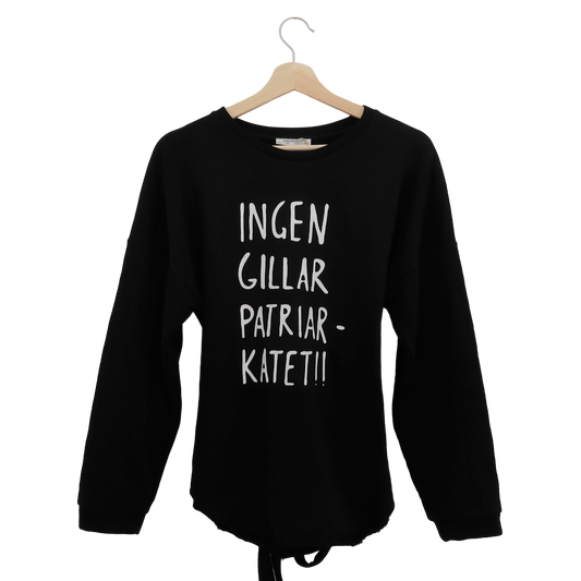 Svart tröja med band, Ingen gillar patriarkatet, S