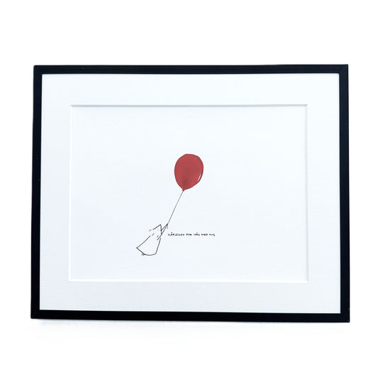 Inramat original "Kärleksballong"