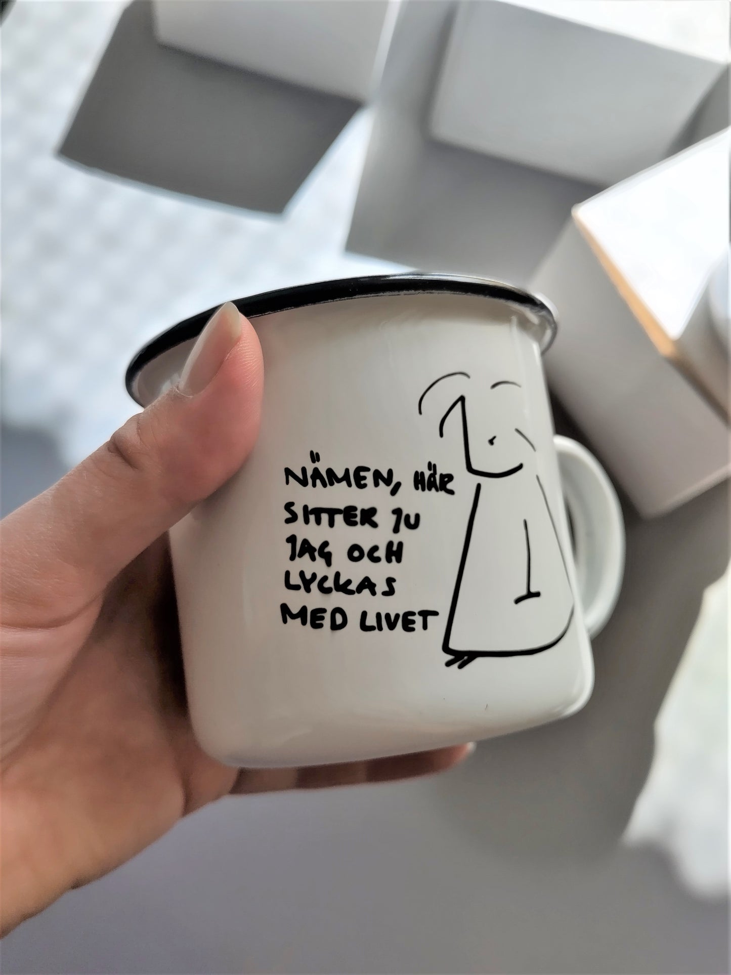 Emaljmugg Lyckas med livet 2