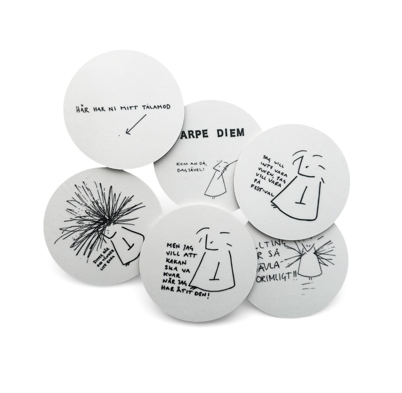 Glasunderlägg 6-pack