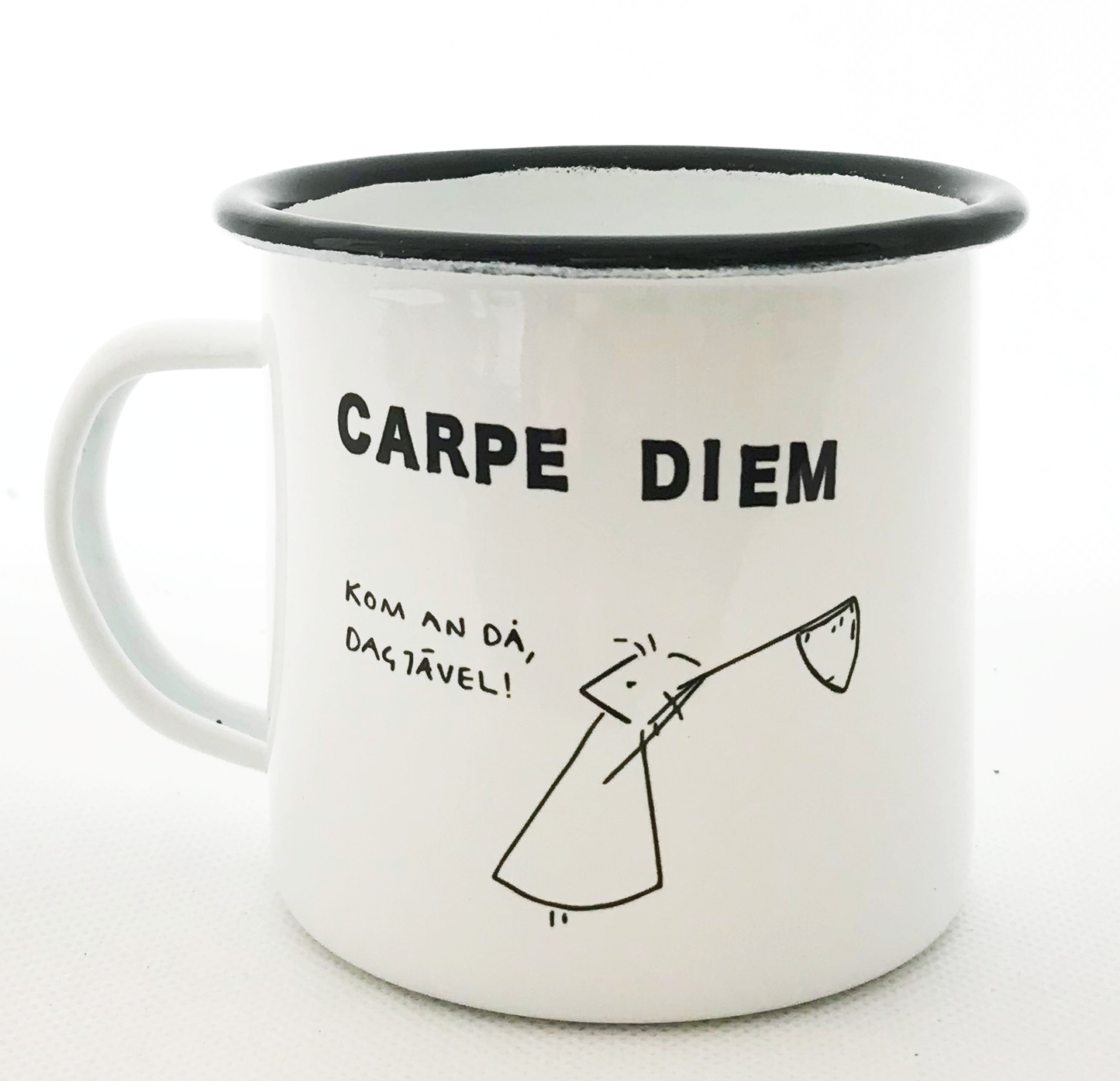 Emaljmugg "Carpe Diem"