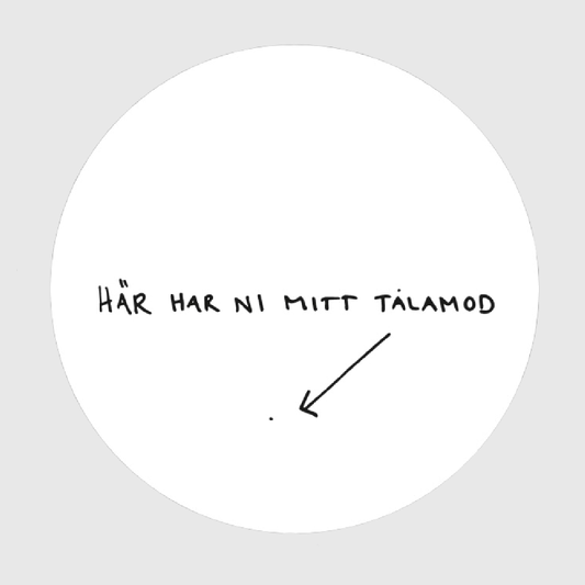 Stort klistermärke "Mitt tålamod"