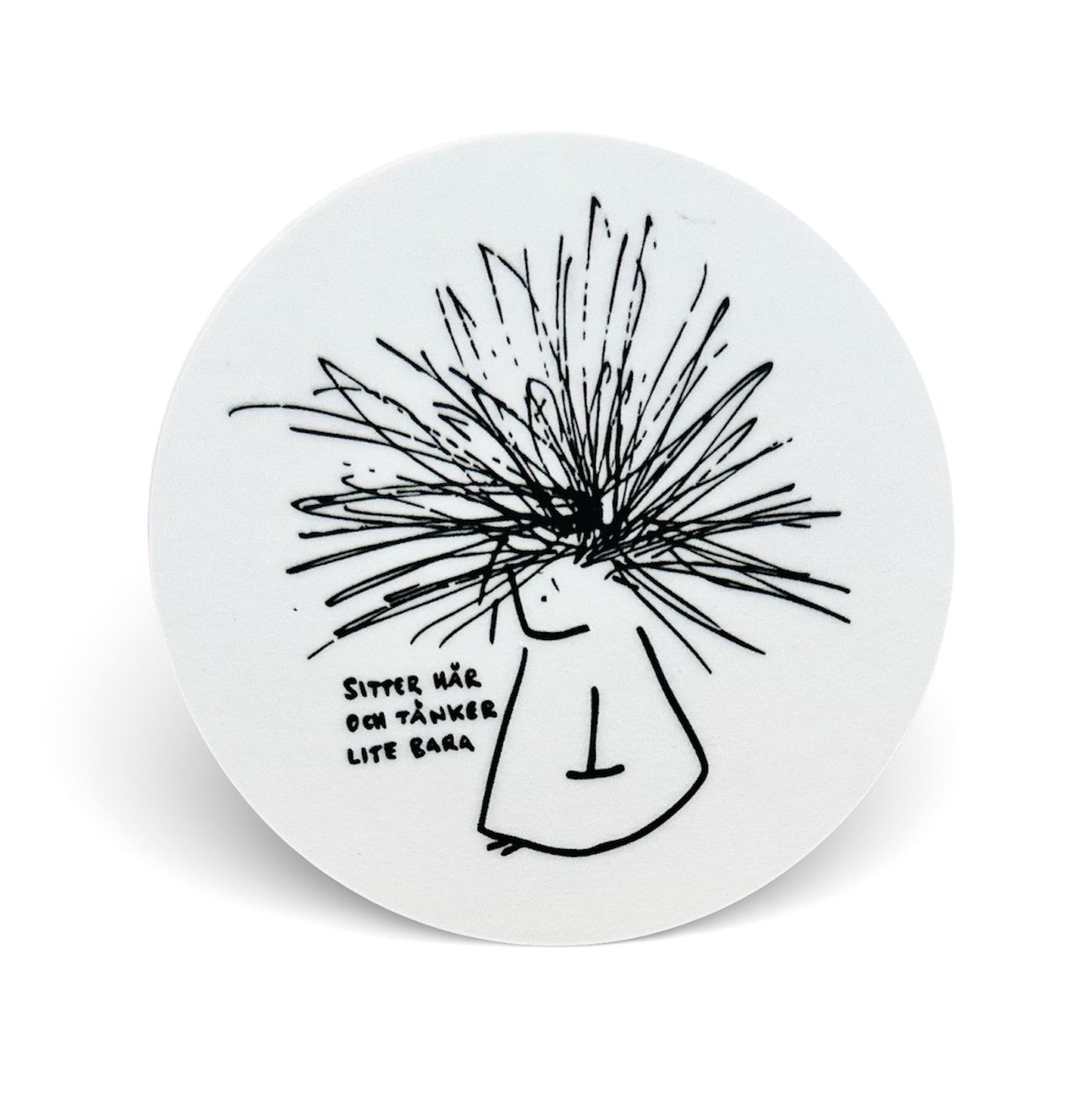 Glasunderlägg "Tänker lite bara"